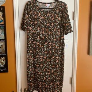 Rare Print LuLaRoe Julia Dress, Size XL